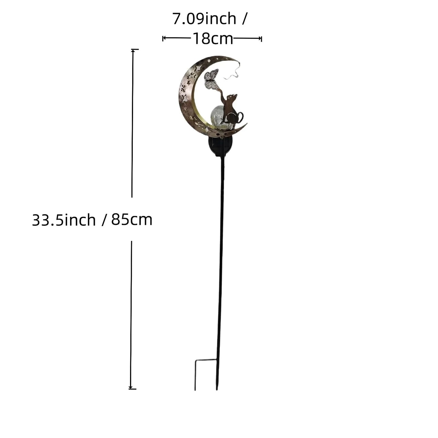 lampe solaire extérieur lune dimension
