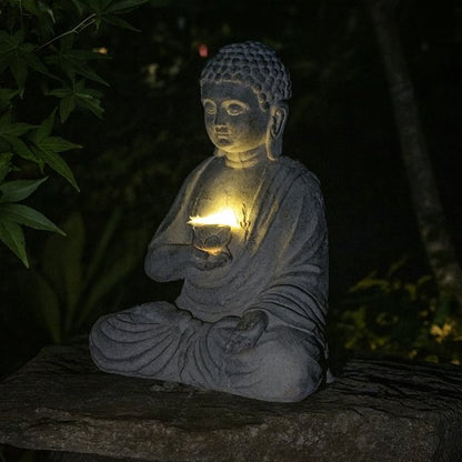 Sculpture jardin buddha nuit