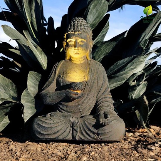 Sculpture jardin buddha plante